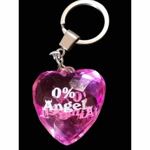 0% Angel pink heart vintage keychain - £11.09 GBP