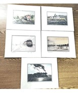 Doris Sampson Painting Prints Lot Of 5 Signed And Matted Railroad Trains... - £23.08 GBP