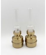 Ikea Strala Table Lamps Lot 2 Battery Operated 7.5&quot; Brass Color LED 804.... - $459.69 MXN
