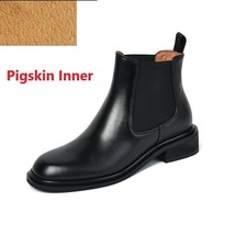 Woman Chelsea Boots Cowhide Ladies Warm Shoes Slip On Basic Shoes Women Ankle Bo - £111.15 GBP