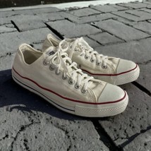 Vintage 70s 80s Converse MADE IN USA White Oxford Low Top Sneakers 9.5 US - £152.07 GBP