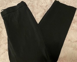 Women’s BRIGGS New York pants slacks size Large black flat front pull on ￼ - £13.23 GBP