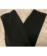 Women’s BRIGGS New York pants slacks size Large black flat front pull on ￼ - £13.22 GBP
