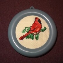 New Male Cardinal Bird Framed Ornament Handmade Finished Cross Stitch Ho... - £7.96 GBP