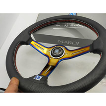 Titanium Nardi Racing Steering Wheel Nardi Universal Rainbow Yellow 8917... - £124.16 GBP
