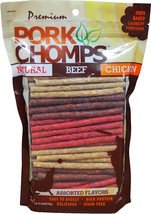 Pork Chomps Munchy Sticks Dog Treat Assorted Flavors - Veterinarian Reco... - £18.65 GBP+