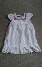 Cute Girls Tea 3T White Dress Floral Summer Sleeveless - $9.99