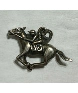 Horse Track Racer Lucky #7 Dangle Charm Sterling Silver .925  - £44.38 GBP