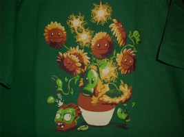 Tee Fury Van Gogh Large &quot;Sunflowers Vs Zombies&quot; Mash Up Shirt Green - £11.19 GBP