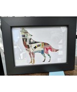 Full Body Howling Wolf (ARoooooo!) - Vintage Postage Stamp Collage Art - €37,90 EUR