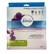 Febreze Vacuum Bags Bissell Style 7 Allergen Filtration 3 Bags NEW - $11.95