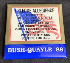 1988 George Bush Dan Quayle President Election Magnet Campaign KG Pledge - $11.88