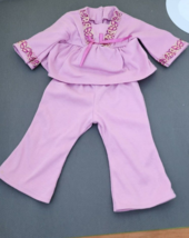 American Girl Doll Julie Pajamas Pink Flower Shirt Pants Butterfly Tunic - £13.29 GBP