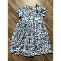 Diane Von Furstenburg x Target Girls Wrap Dress Sea Breeze Blue Zebra DVF Size 8 - £9.82 GBP