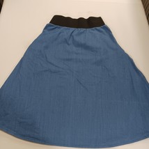 Elastic Waist Women's Blue/Black Pull-On Skirt Pockets Waist 31" image 14