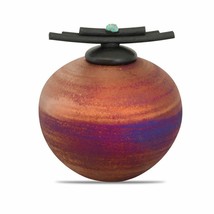 Small/Keepsake 29 Cubic Inch Earth&#39;s Memorial Raku Cremation Urn for Ashes - £79.74 GBP