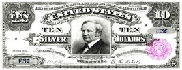 Currency Bank Note Poster -  US $10.00 Dollar (1891) - Canvas Poster 10&quot;... - $19.99