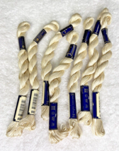 7 MINT Anchor Perle Pearl Cotton #885 Cream Embroidery Floss Vintage Skein - $12.38
