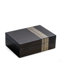 Bey-Berk International BB677GRY Lacquered Ash Wood Valet Box with Multi Compartm - £154.37 GBP