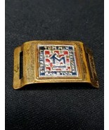 1930&#39;s TOM MIX Straight Shooter Checkerboard Childs Belt Buckle Western ... - $34.41