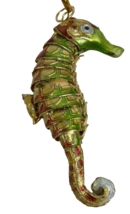 Beautiful Cloisonné Enamel Articulated Tropical Reef SEAHORSE Christmas Ornament - £12.37 GBP