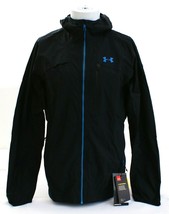 Under Armour Storm Black UA Scrambler Waterproof Zip Front Hooded Jacket Men&#39;s  - $160.99