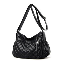 Der bag female messenger bags classic diamond lattice designer high quality soft washed thumb200