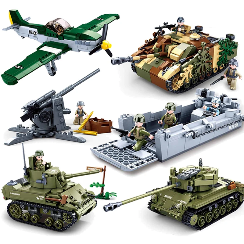 Ormandy landing tank aircrafts jeep boat model building blocks soldier sets dolls brick thumb200