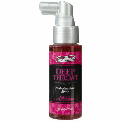 DEEP THROAT SPRAY ORAL SEX GOODHEAD-STRAWBERRY-SPRAY. 2 OZ fast shipping US - £11.01 GBP