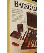 New Sealed Backgammon Game of Strategy Leatherette Case Stitched Felt Field - £13.85 GBP