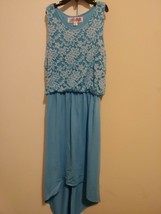 Derek Heart Girl Light Blue Chiffon summer stretch solid Maxi dress S 7/8    916 - £7.91 GBP