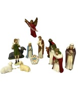 Vtg 1960&#39;s 12pc Nativity #871 ARA Plastics Hand Decorated Made British H... - $33.25