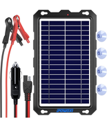 POWOXI Upgraded 7.5W-Solar-Battery-Trickle-Charger-Maintainer-12V Portab... - £46.29 GBP