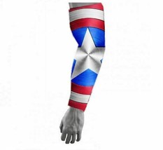 Baseball Football Superhero Compression Arm Sleeve Captain America Civil... - £7.17 GBP