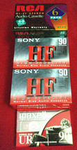 15 Blank Audio Cassettes: 6 Sony HF 90mins +6 RCA Hi-Fi Sterio 60mins +1 Maxell - £23.12 GBP