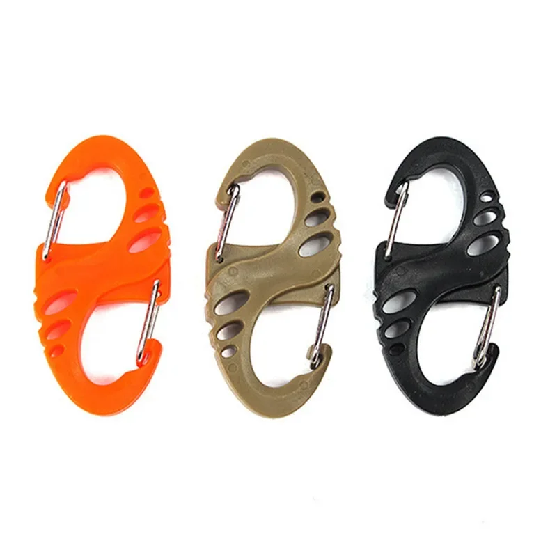 1/2 Pcs S Type Backpack Clasps Climbing Carabiners EDC Keychain Camping Bottle - £7.44 GBP+