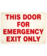1980s Vintage Emergency Exit Door Only Sign Red White Collectible 10&quot; x ... - $739.33 MXN