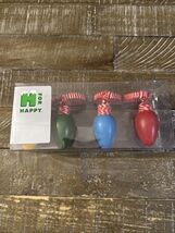 H For Happy 4 Pack Christmas Light Bulb Napkin Rings - $15.72