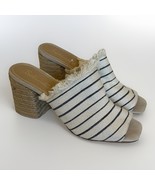Splendid Sandals Womens Sz 10 Baron Heel Slide Shoes Cream Black Canvas ... - $798.81 MXN
