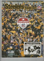 Jan 23 2005 AFC Championship Program Patriots @ Steelers Tom Brady Flu Game - £276.33 GBP
