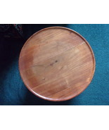 Nice vintage solid teak wood lazy-suzan turntable - $59.00