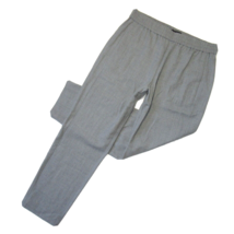 NWT THEORY Korene R3 in Light Grey Melange Urban Flannel Pull-on Ankle Pants M - £49.00 GBP