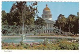 California Postcard Sacramento State Capitol &amp; Fountain - £1.66 GBP