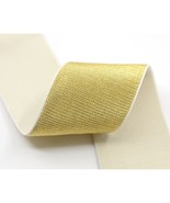 Strapcrafts 2-Inch Wide By 3-Yard Soft Gold And Silver Glitter Waistband... - £20.53 GBP