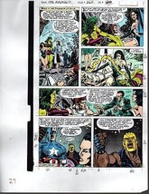 1990 Avengers 327 page 27 Marvel color guide comic art: Captain America/She-Hulk - £40.13 GBP