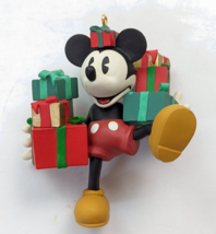 Hallmark Ready For Christmas Mickey Mouse Holiday Ornament Collectible 1998 Vtg - £7.85 GBP