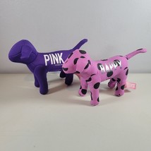 Victorias Secret Dog Plush Lot Pink Logo Polka Dot and Purple 1986 Dog - $13.95