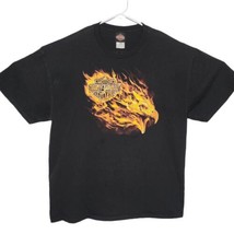 Harley Davidson Eagle Flames Graphic T Shirt - Men&#39;s 2XL - North Carolina - £15.55 GBP