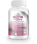 HerbaHeal Biotin (B7) 10,000MCG Capsules - Healthy Hair, Skin, Nail and ... - £10.26 GBP