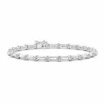 ANGARA 1.15 Ctw Diamond and Bar Bracelet in 14k Solid Gold (Grade-IJI1I2) - $2,708.10